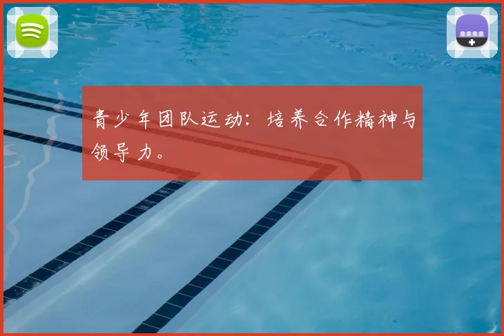 青少年团队运动：培养合作精神与领导力。